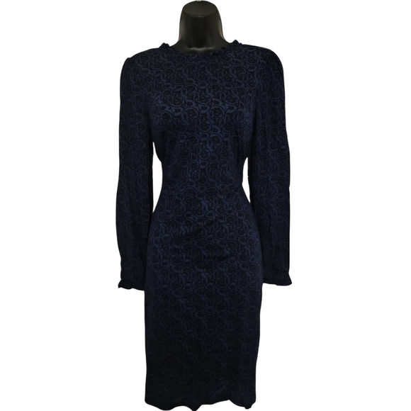 🧡Boden Navy Blue Floral Patterned Dress☆ - Picture 2 of 4